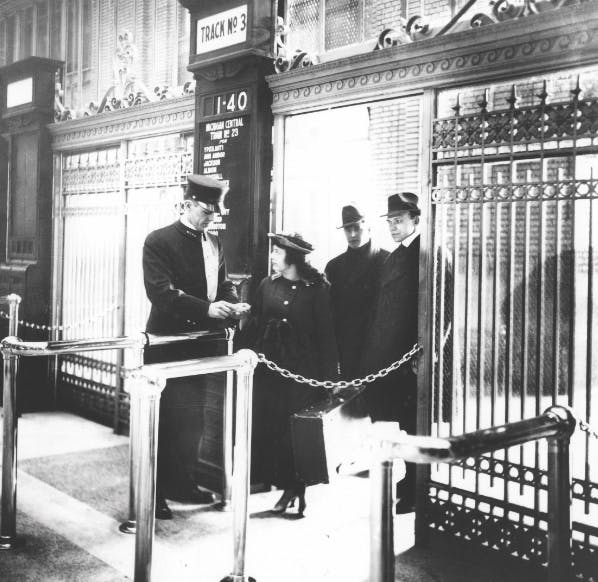 Detroit Central Station entrance
