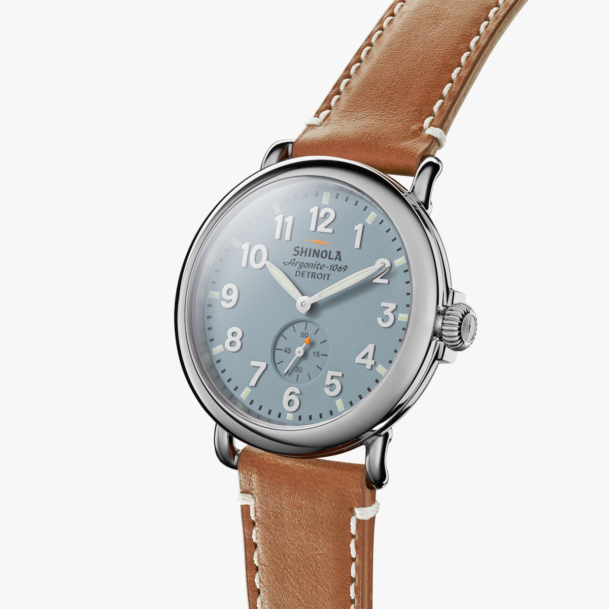 Runwell 41mm Slate Blue Dial Brown Leather Shinola