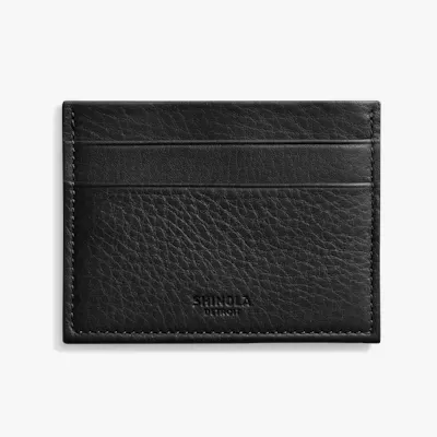 Shinola Men's Wallet | Five Pocket Card Case | Black Leather