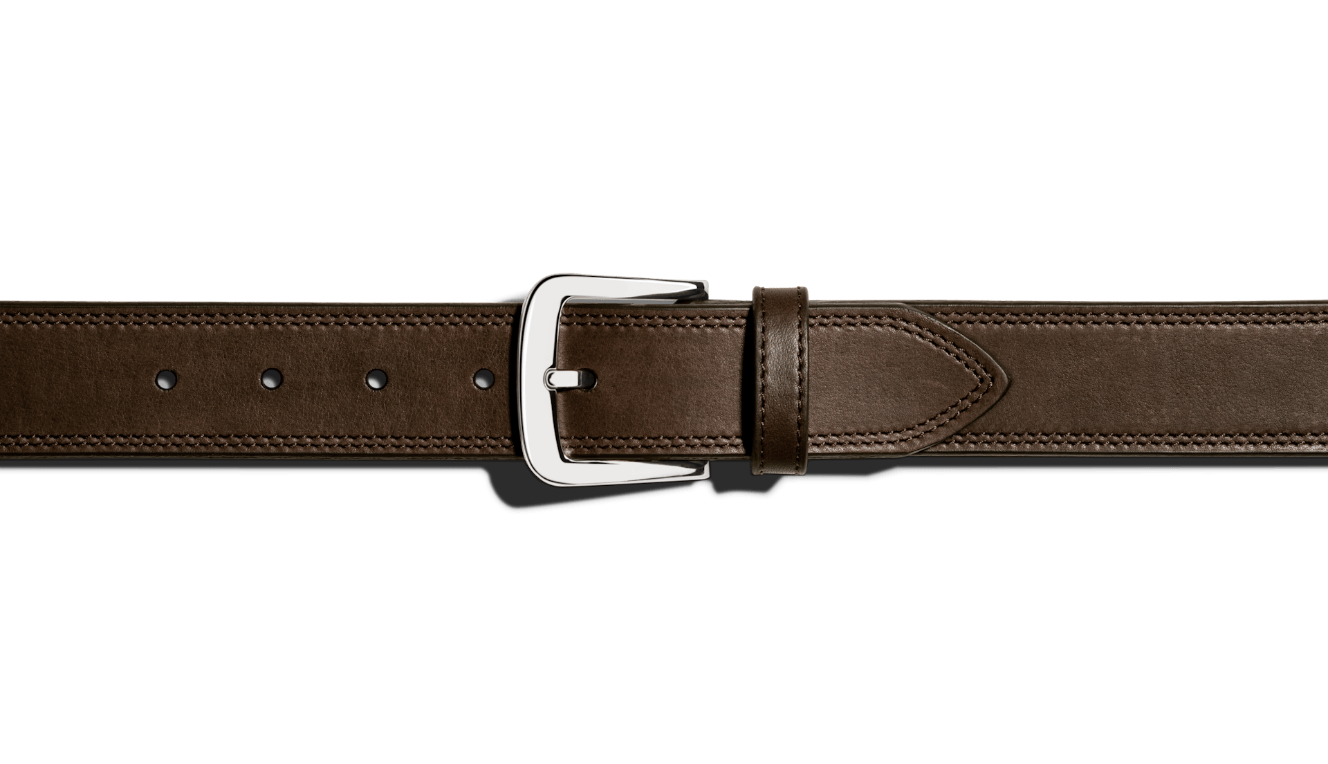 Shinola Men's Belt | Dark Brown Leather | Size 34 | Double Stitch