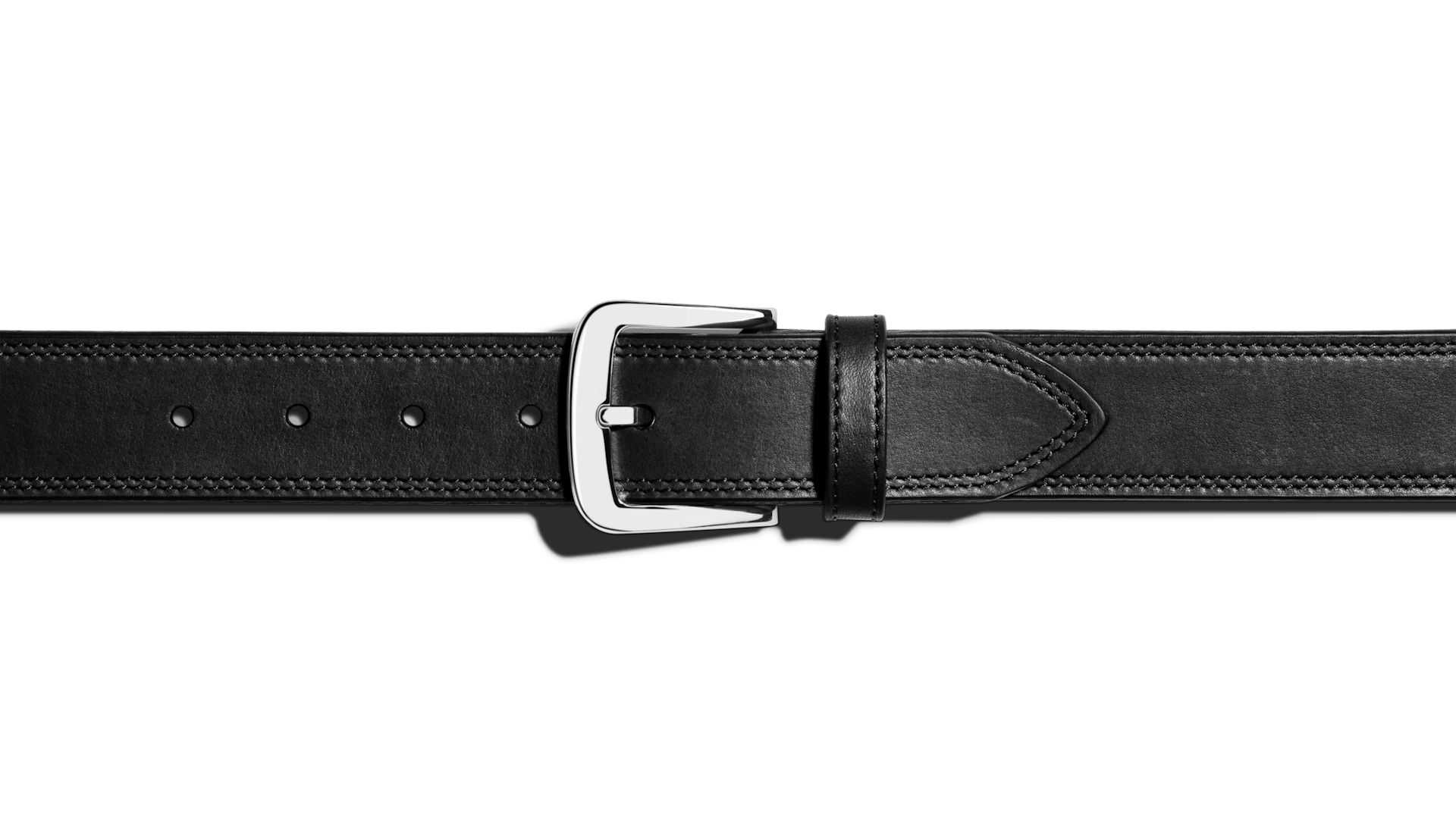Shinola Men's Belt | Black Leather | Size 38 | Double Stitch