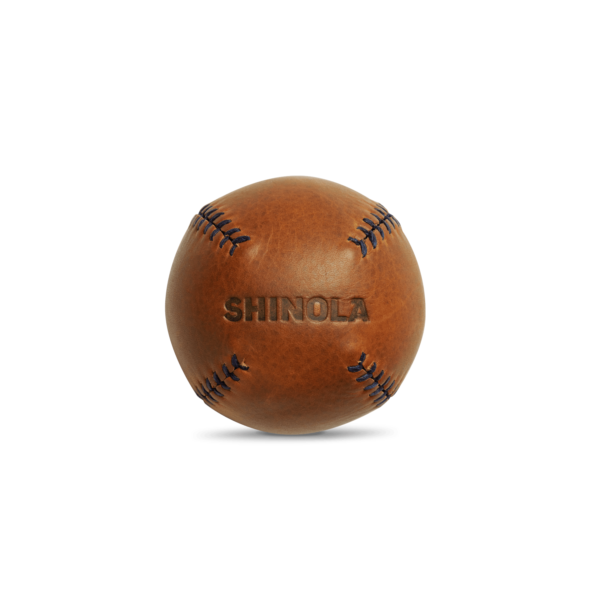 Shinola Baseball | Waxed Linen Thread + Premium Leather | Brown Leather