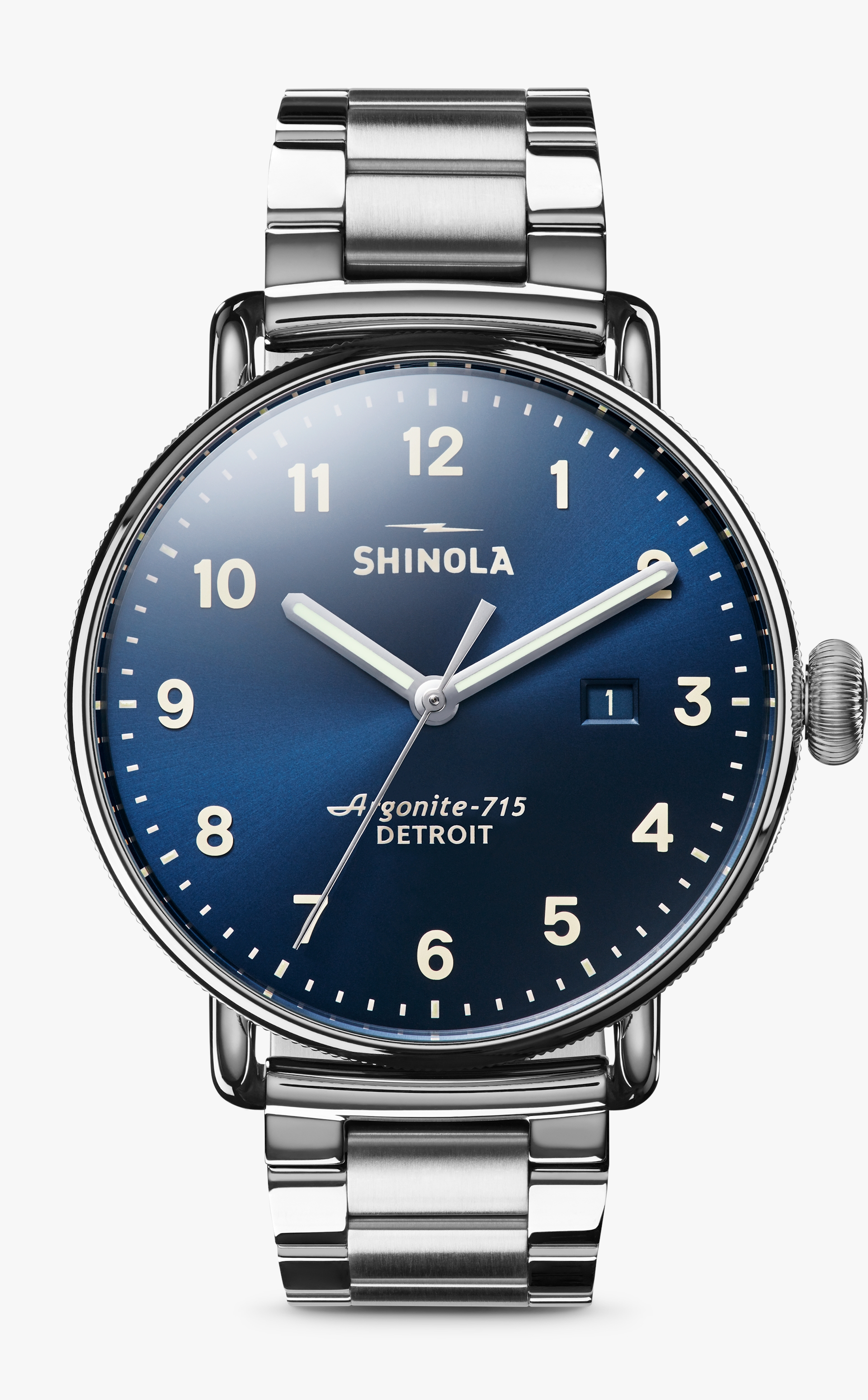Canfield 43mm Blue Dial Stainless Steel Bracelet Shinola Detroit