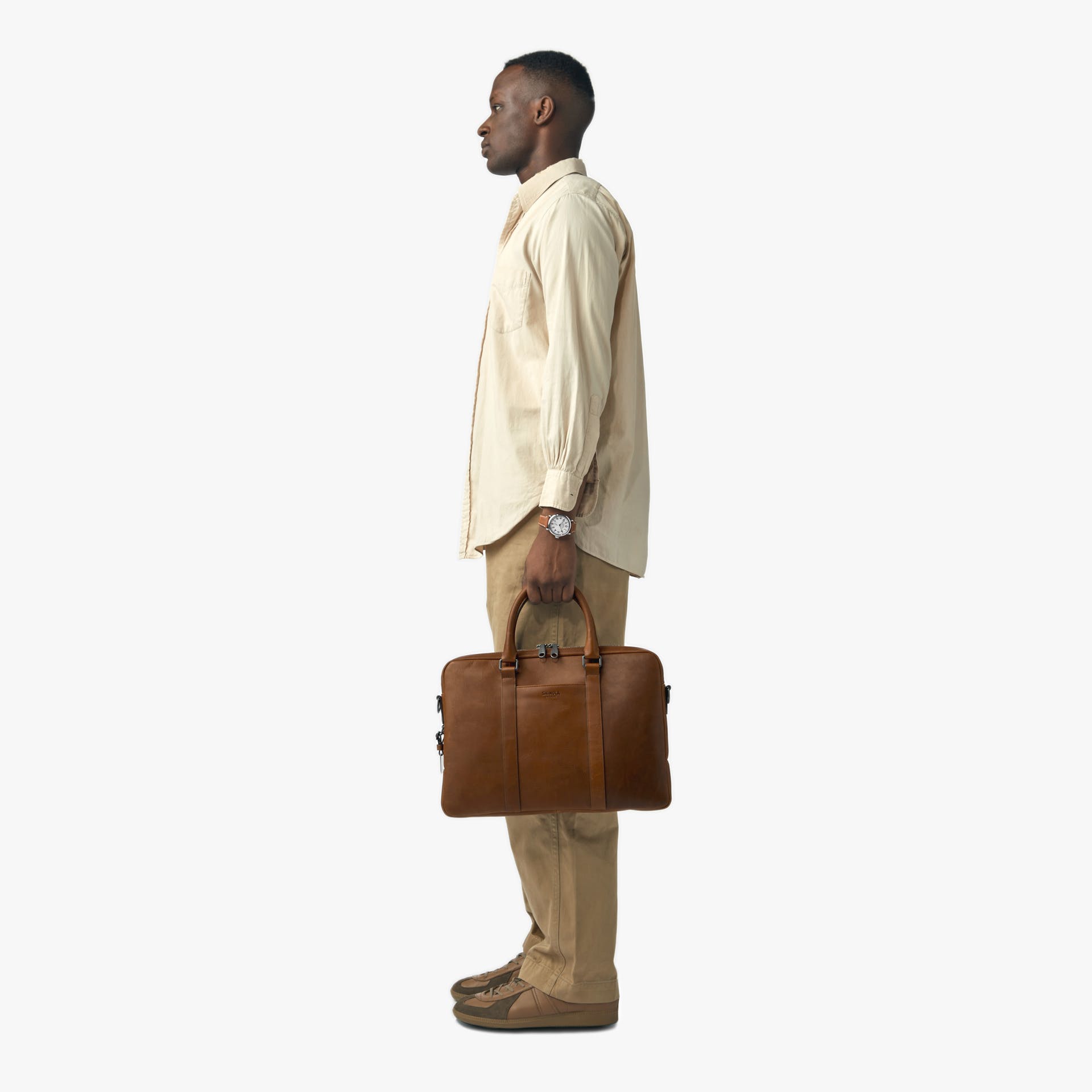 Computer Brief Navigator Leather Shinola
