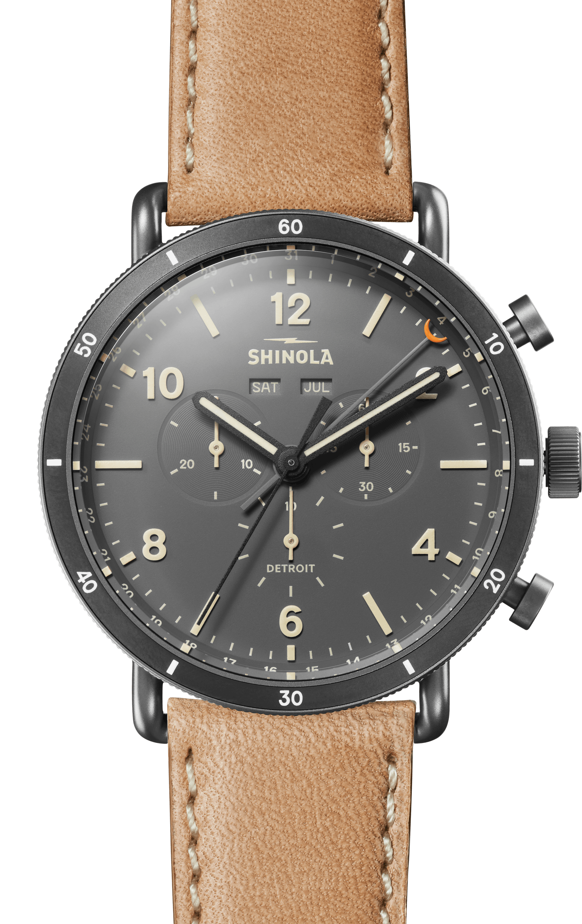 shinola men's canfield's black dial watch