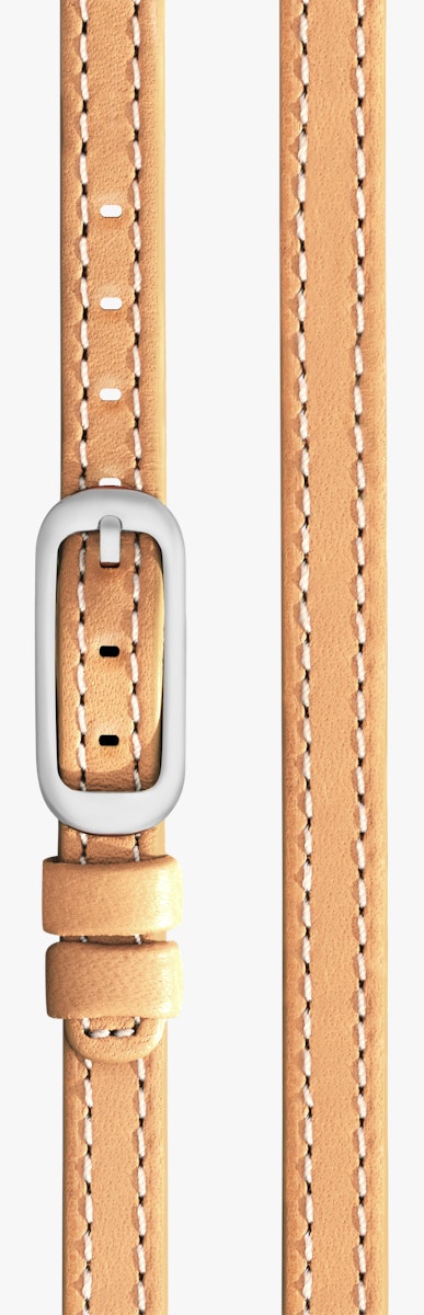 8mm, Natural Double Wrap Leather Strap