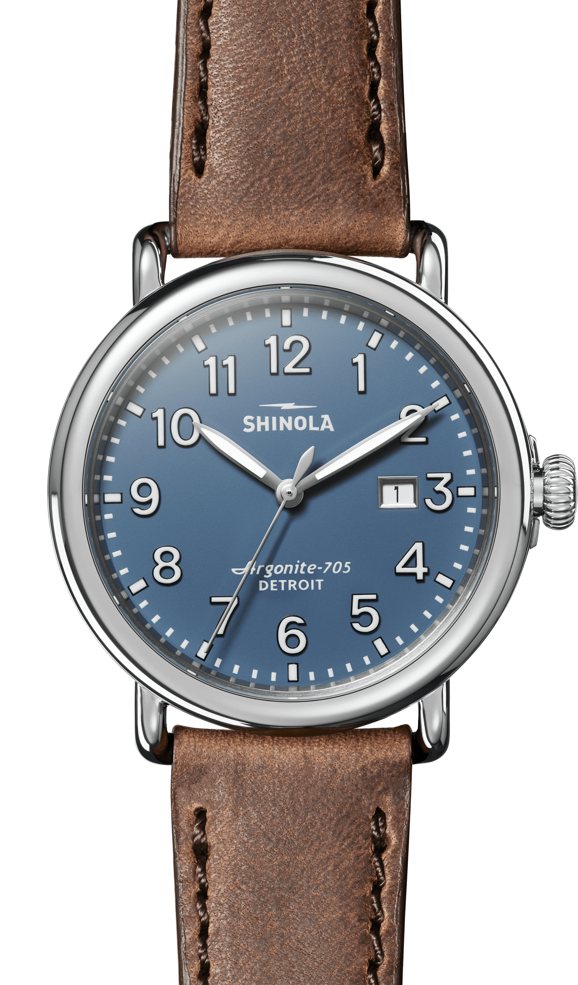 Runwell Chrono 41mm|Midnight Blue + Navy Leather Strap | Shinola® Detroit