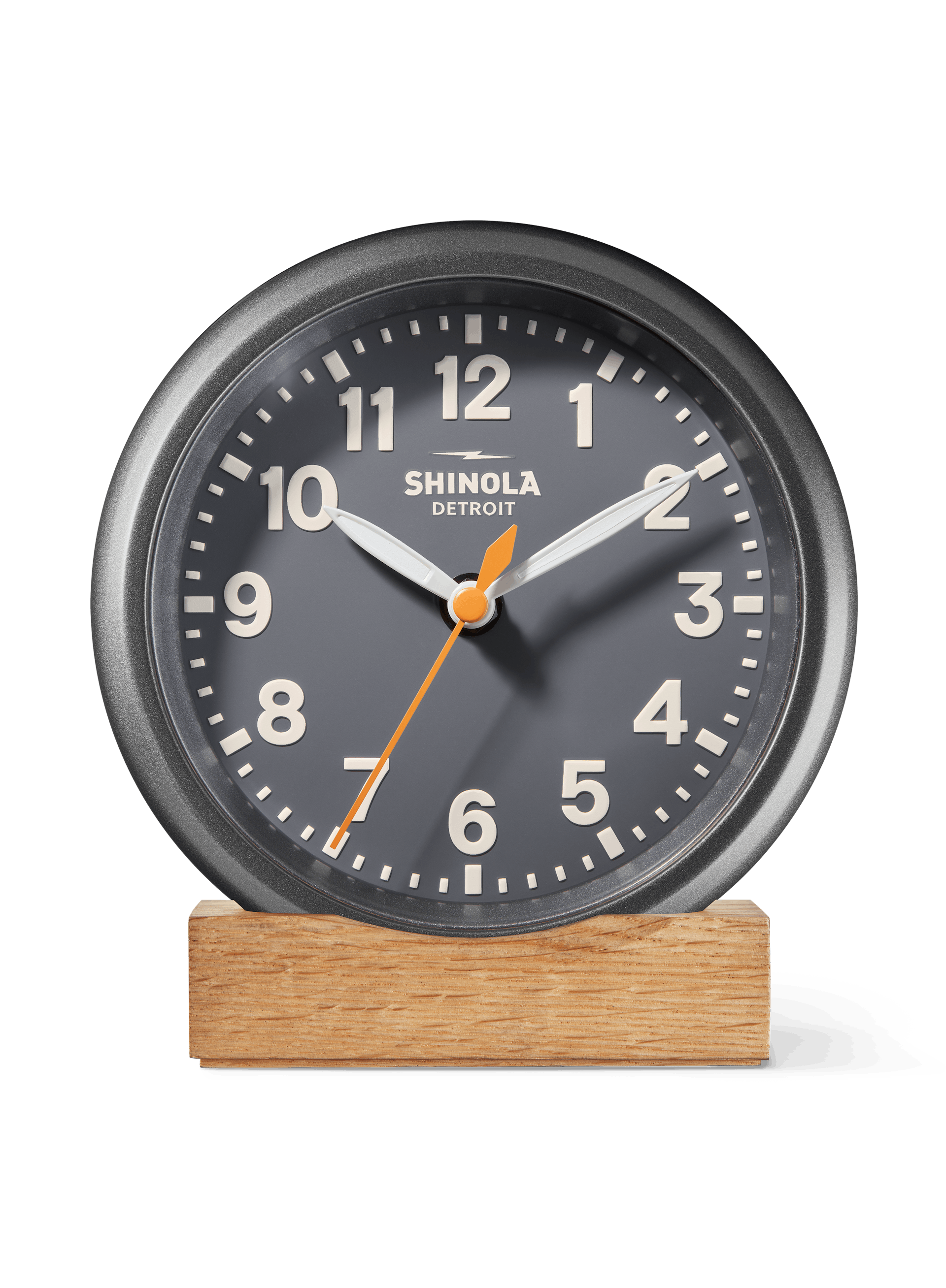 Runwell Desk Clock|Gray | Shinola® Detroit