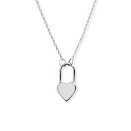 The Heart Series Silver Heart Lock & Key Necklace