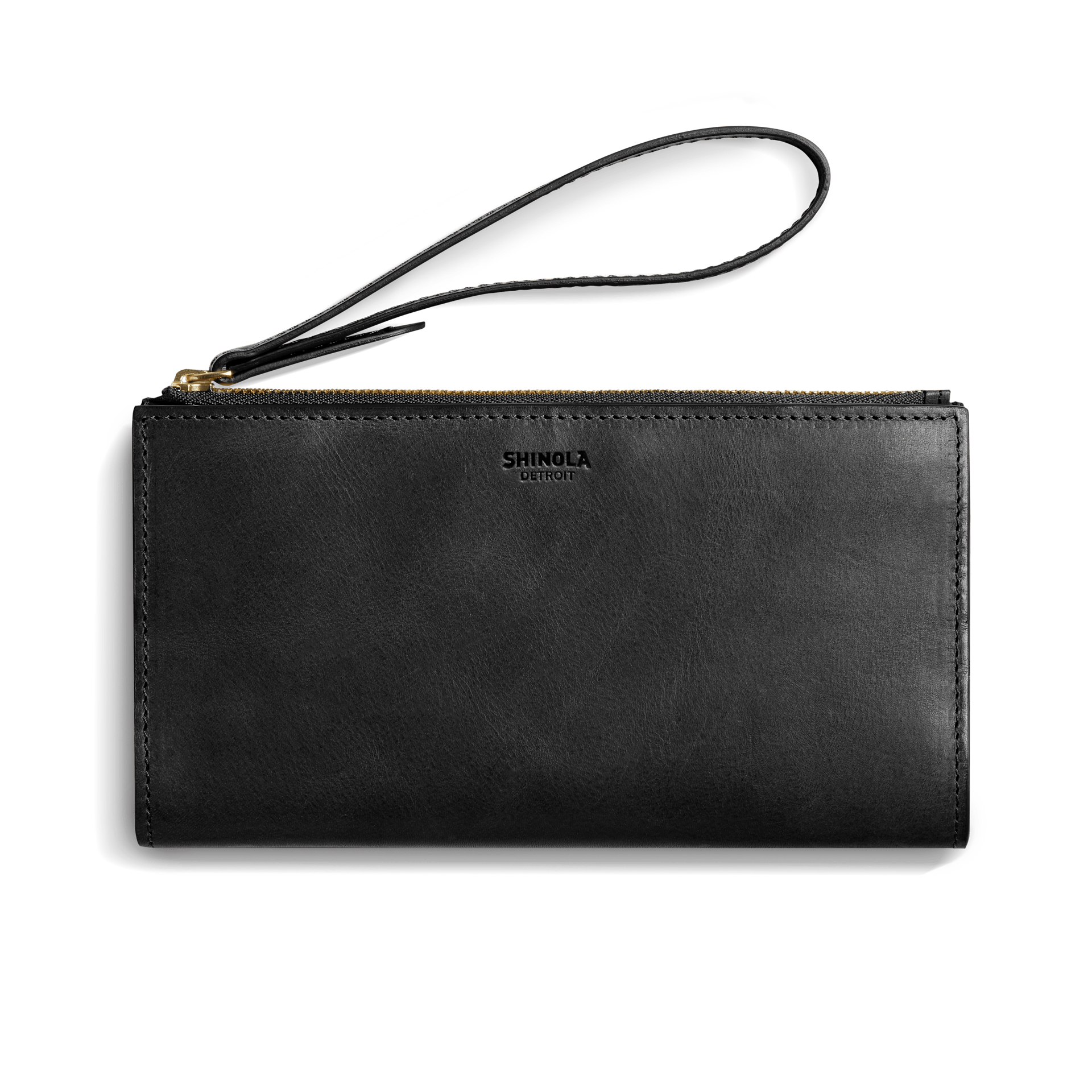 black wristlet bag