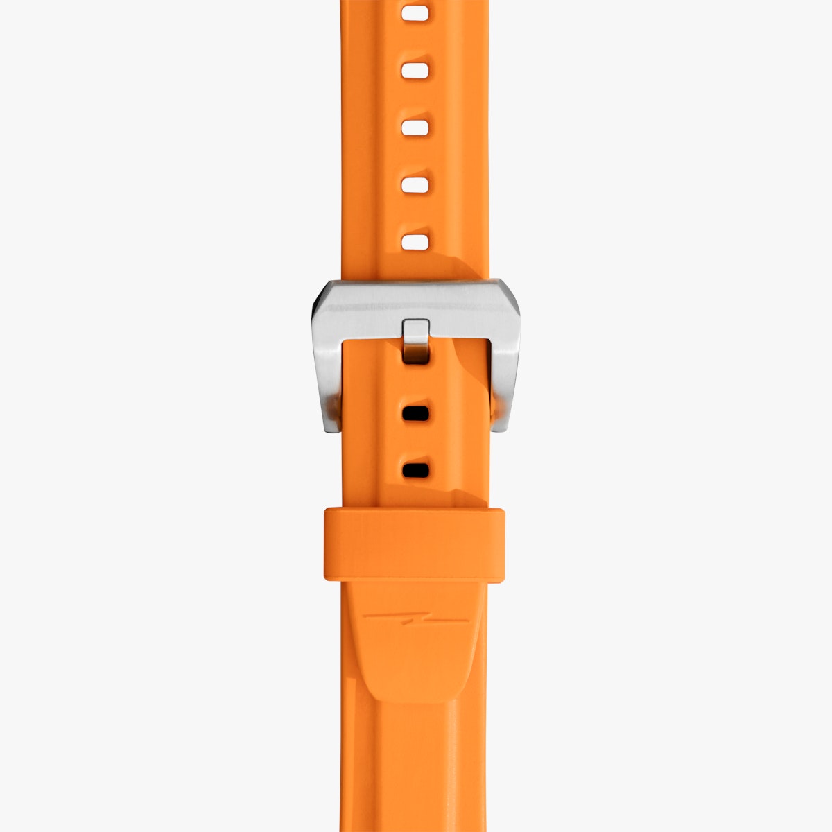 Orange rubber watch strap hot sale