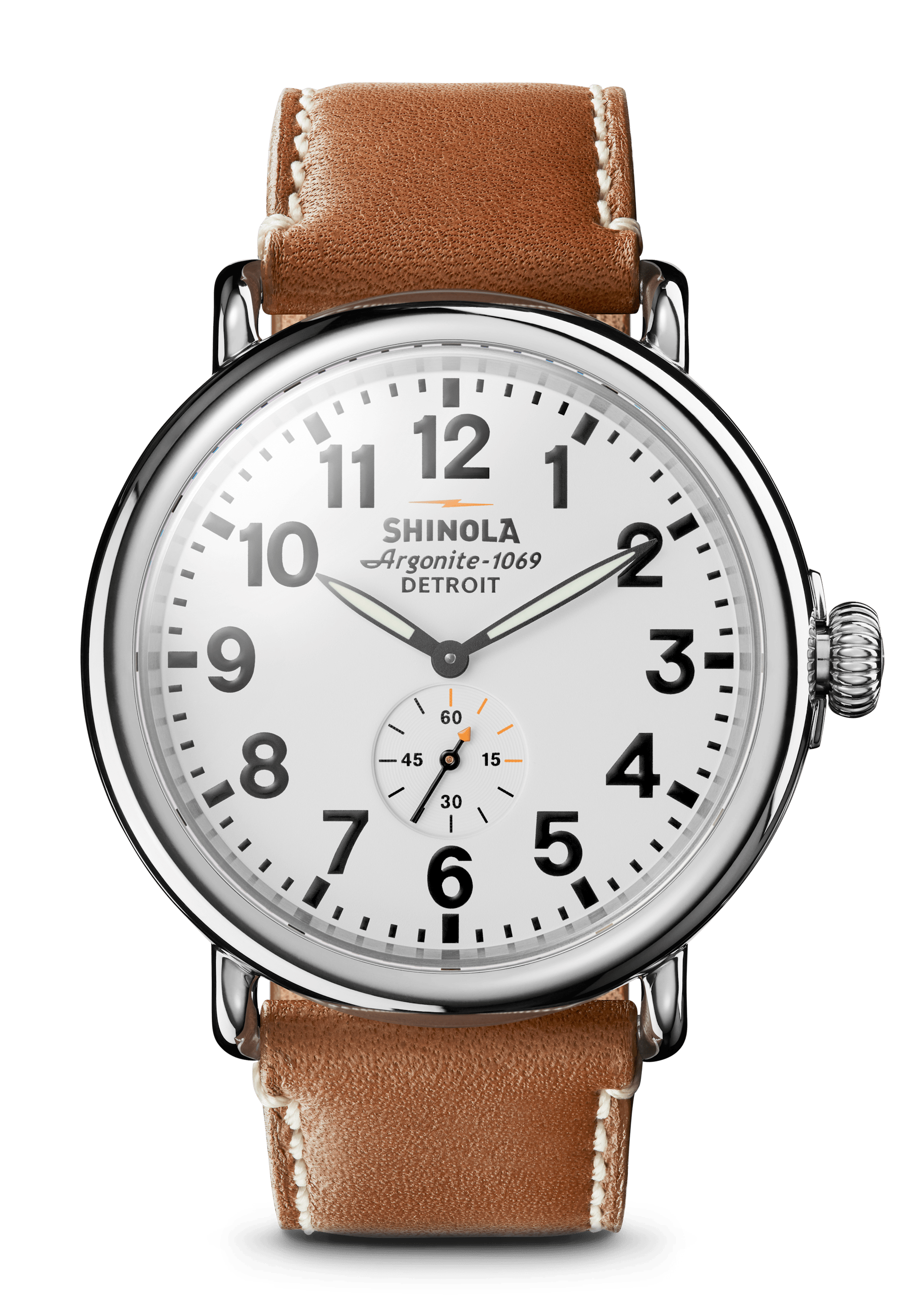 shinola Men's Runwell 47mm Watch | White Dial + Engravable Caseback