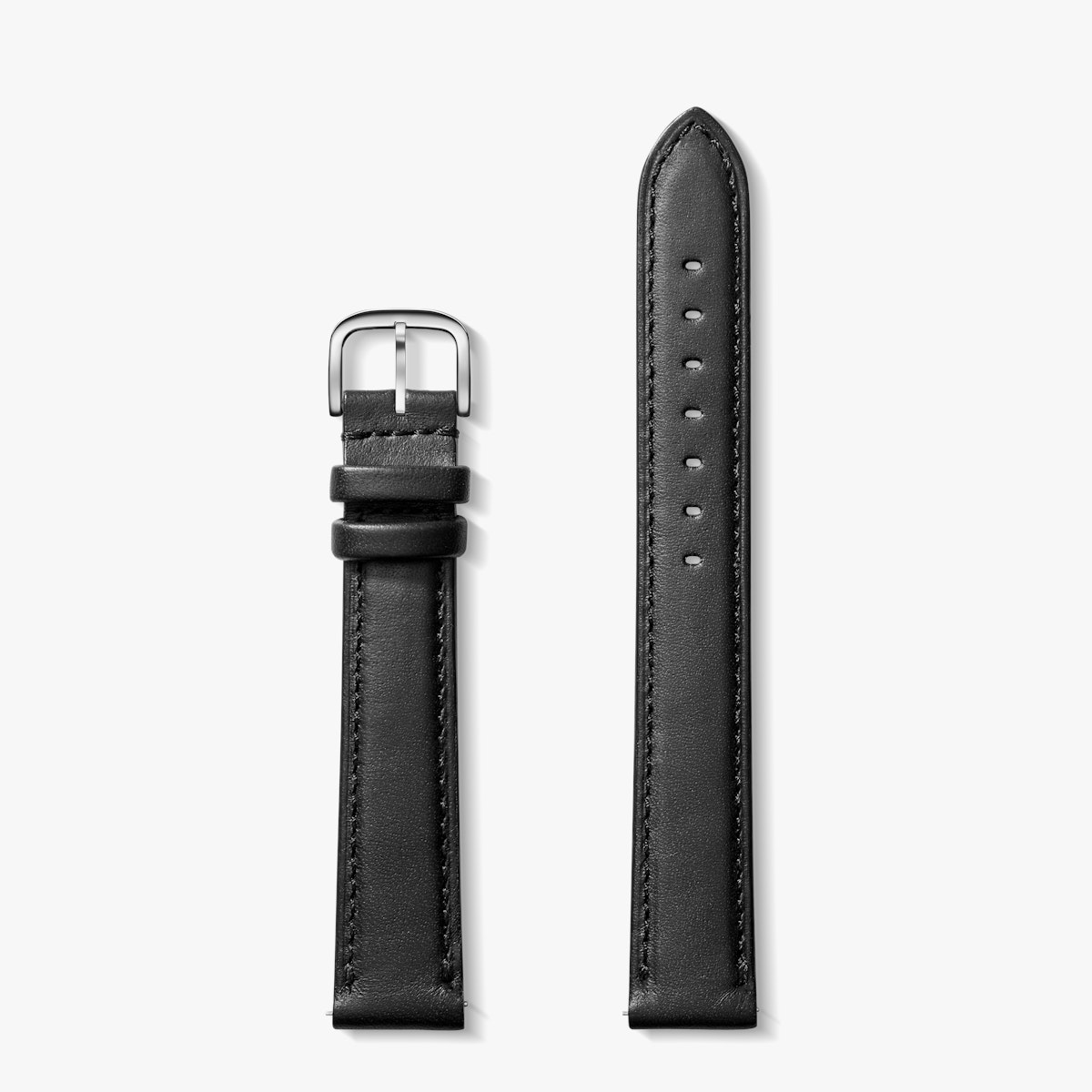 18mm Black Leather Strap Extra Long Shinola Detroit