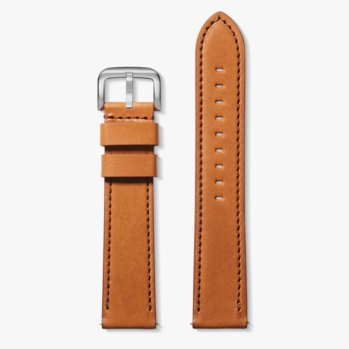24mm Bourbon Leather Strap Extra Long Shinola Detroit
