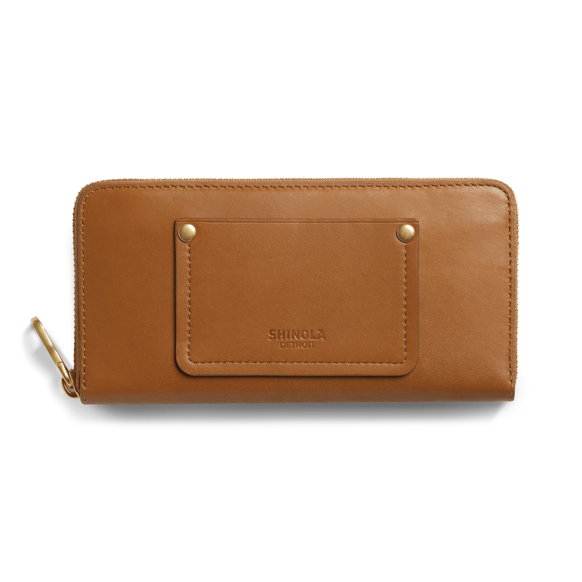 Shinola Women's Wallet | Tan Leather | The Pocket Zip Wallet