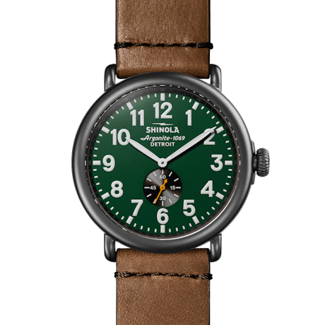 Runwell 47mm|Green Dial|Maple Leather Strap | Shinola® Detroit