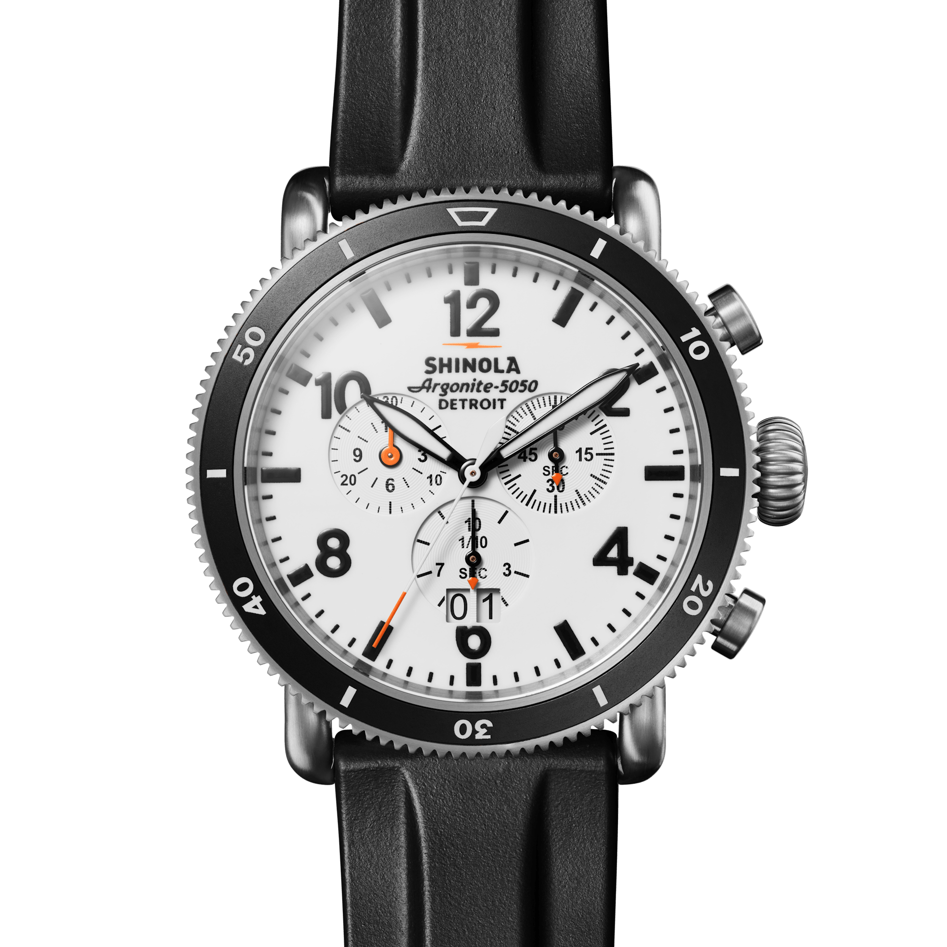 Shinola White Hurricane 48mm - Full Lume Dial | WatchinTyme