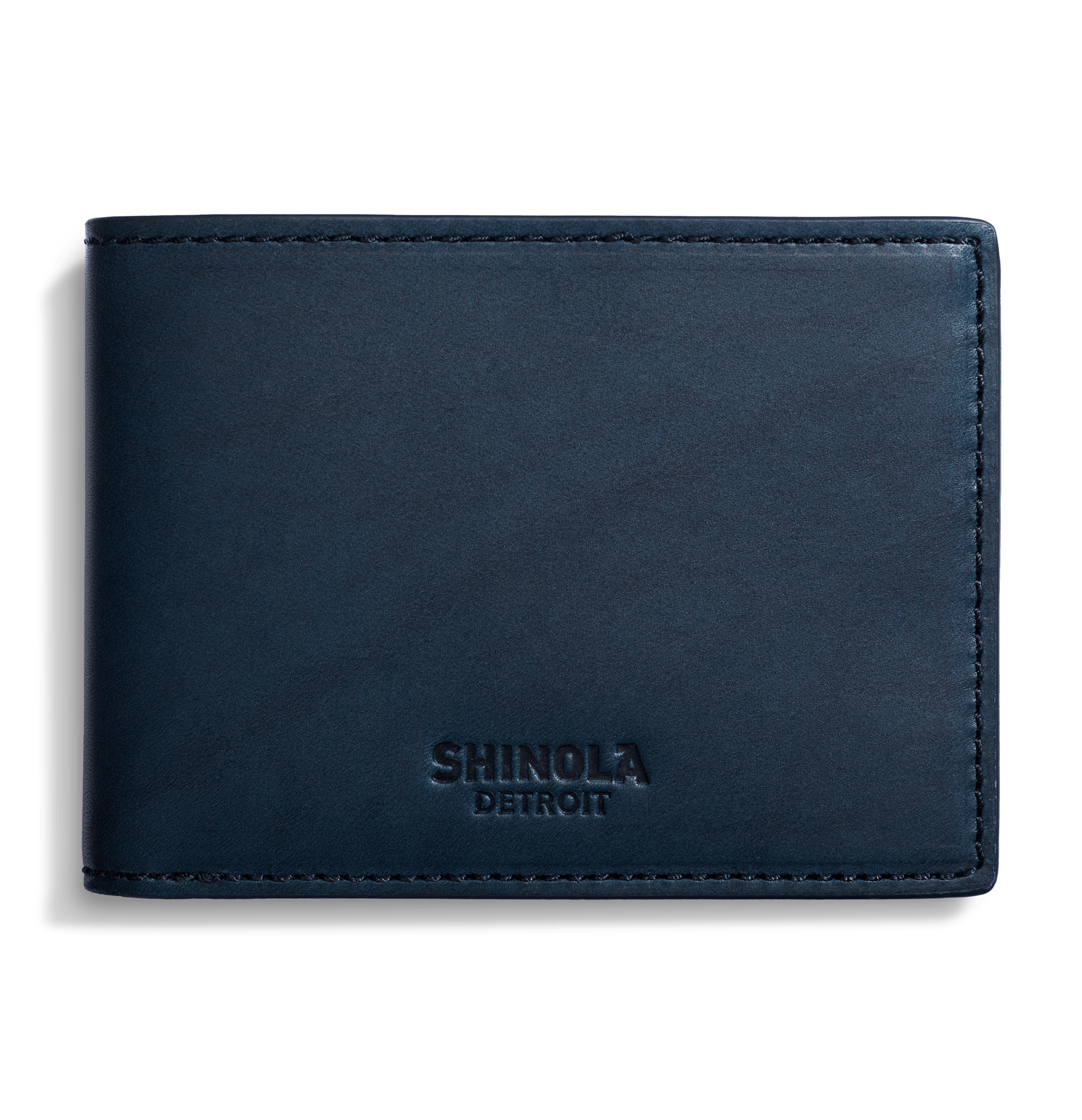 Shinola Men's Wallet | Slim Bifold | Navy  Leather