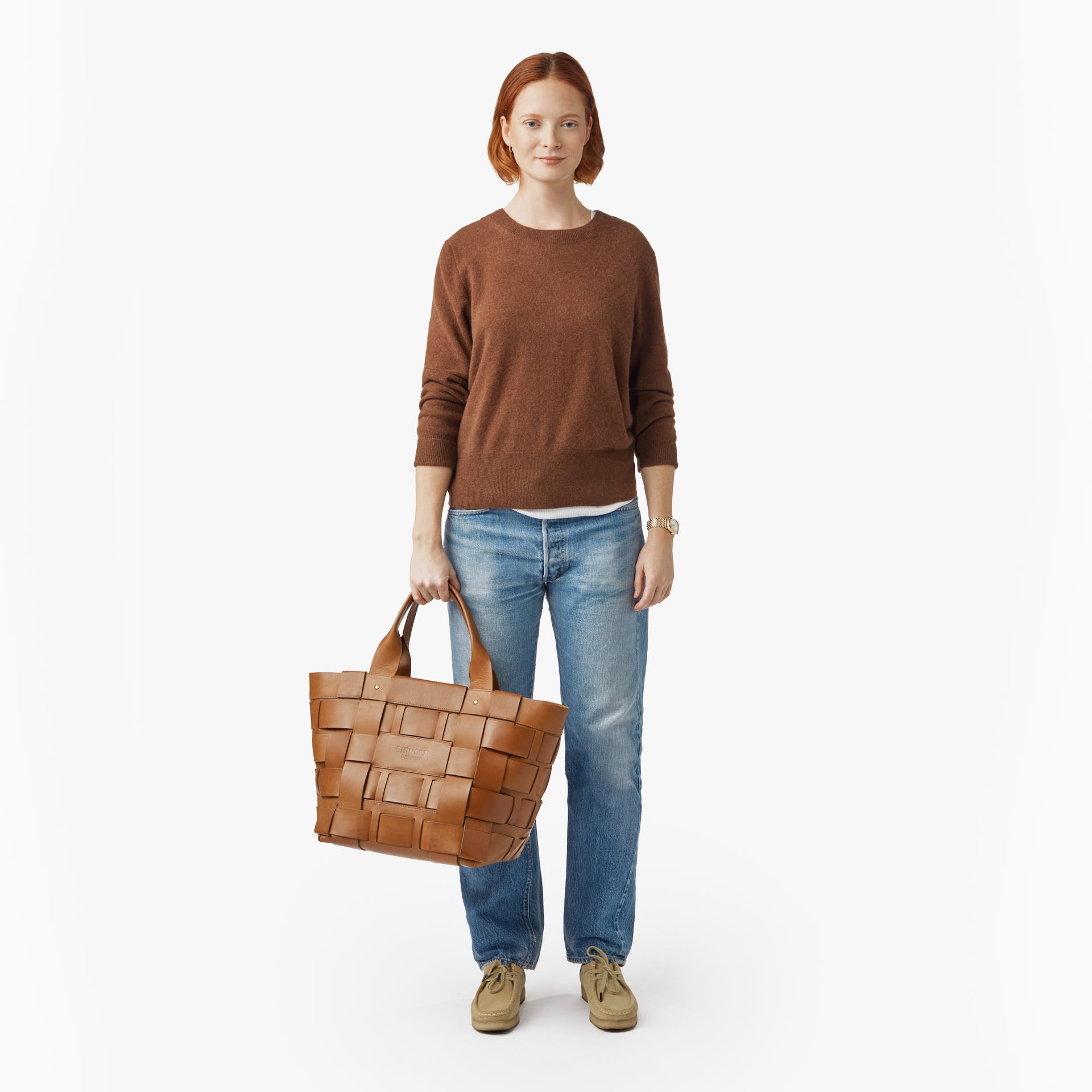 Shinola The Large Bixby Basket Tote Bag Tan