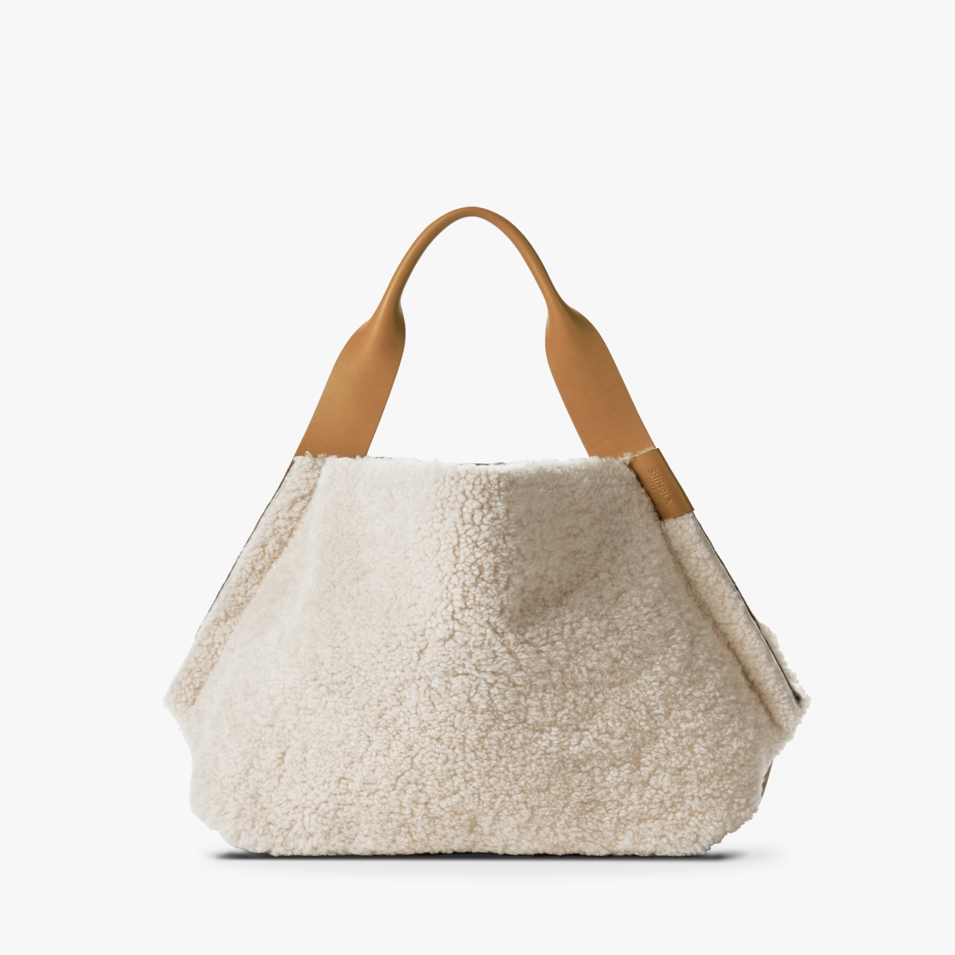 The Runwell Shoulder Bag Shearling Natural Leather Shinola