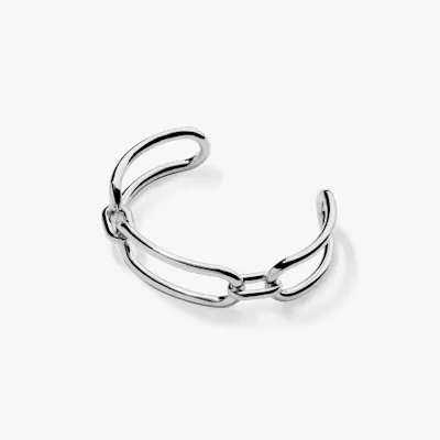 Shinola Women's Bracelet | Sterling Silver | Oval Link Cuff Bracelet