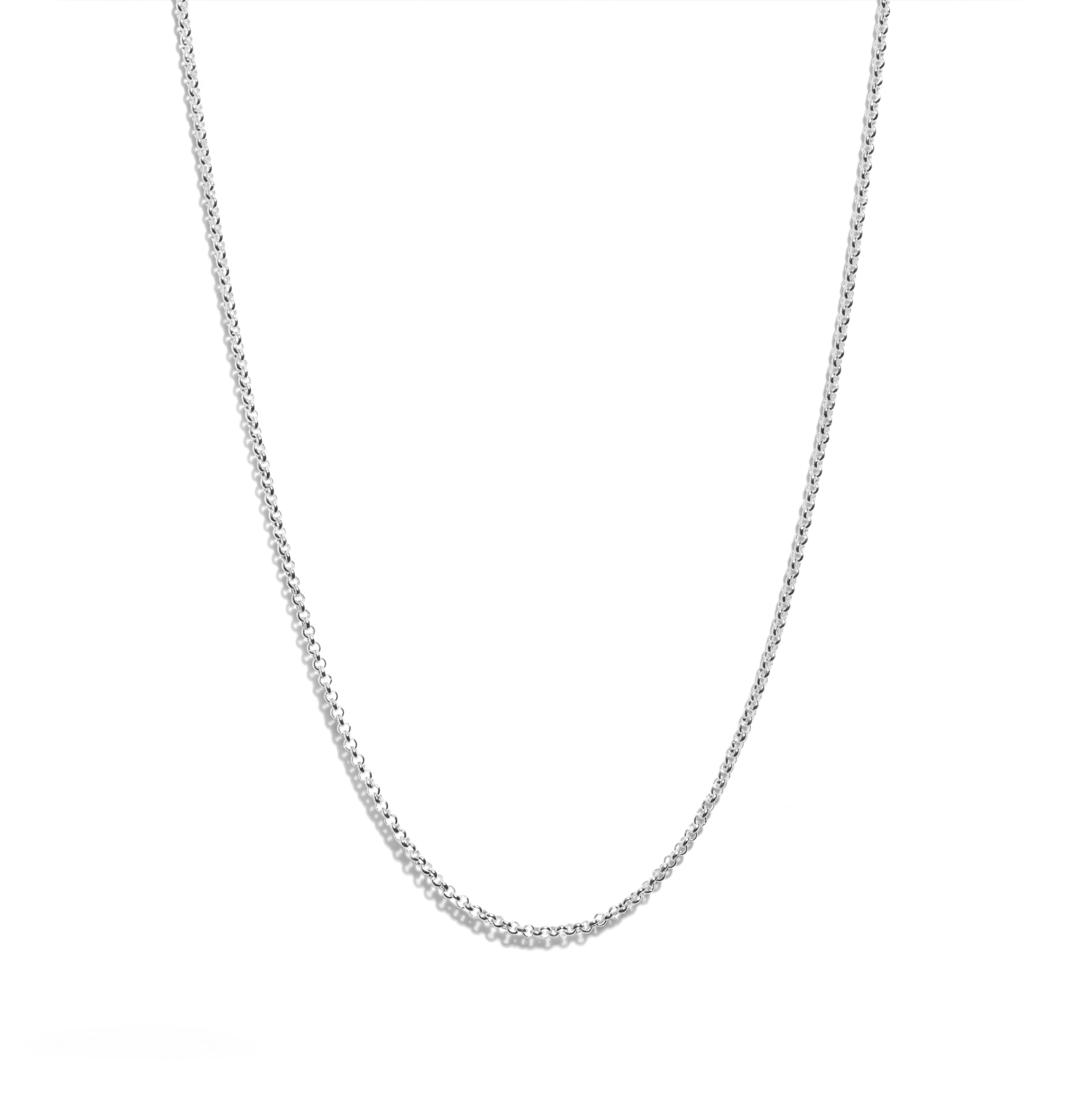 Shinola Medium Rolo Chain Necklace | Sterling Silver| 16 - 18 inch