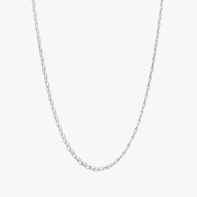 Large Oval Link Chain Necklace | Sterling Silver| 16 - 18 inch