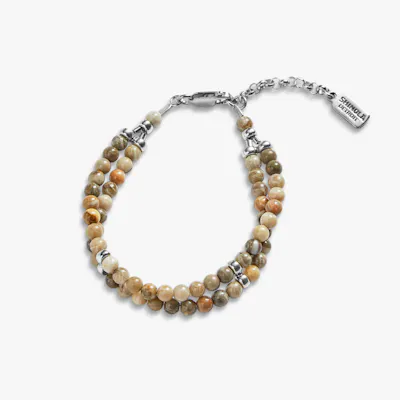Shinola Women's Bracelet | Petoskey Stone Bracelet | Sterling Silver