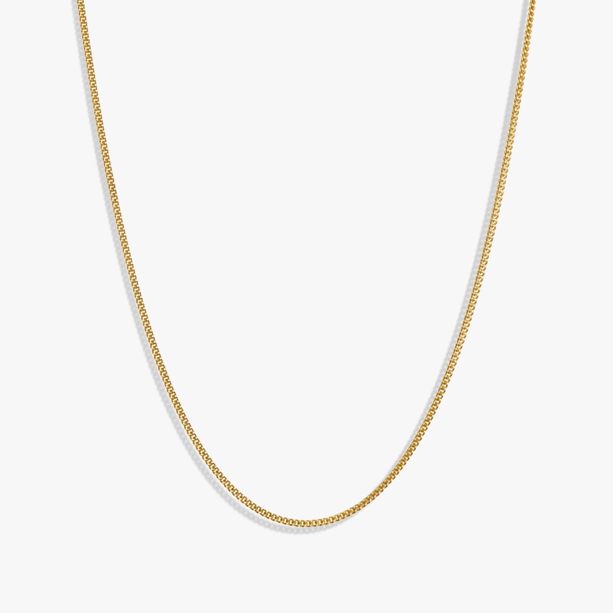 Gold Lock Pendant Necklace Curb Chain For Men or Women