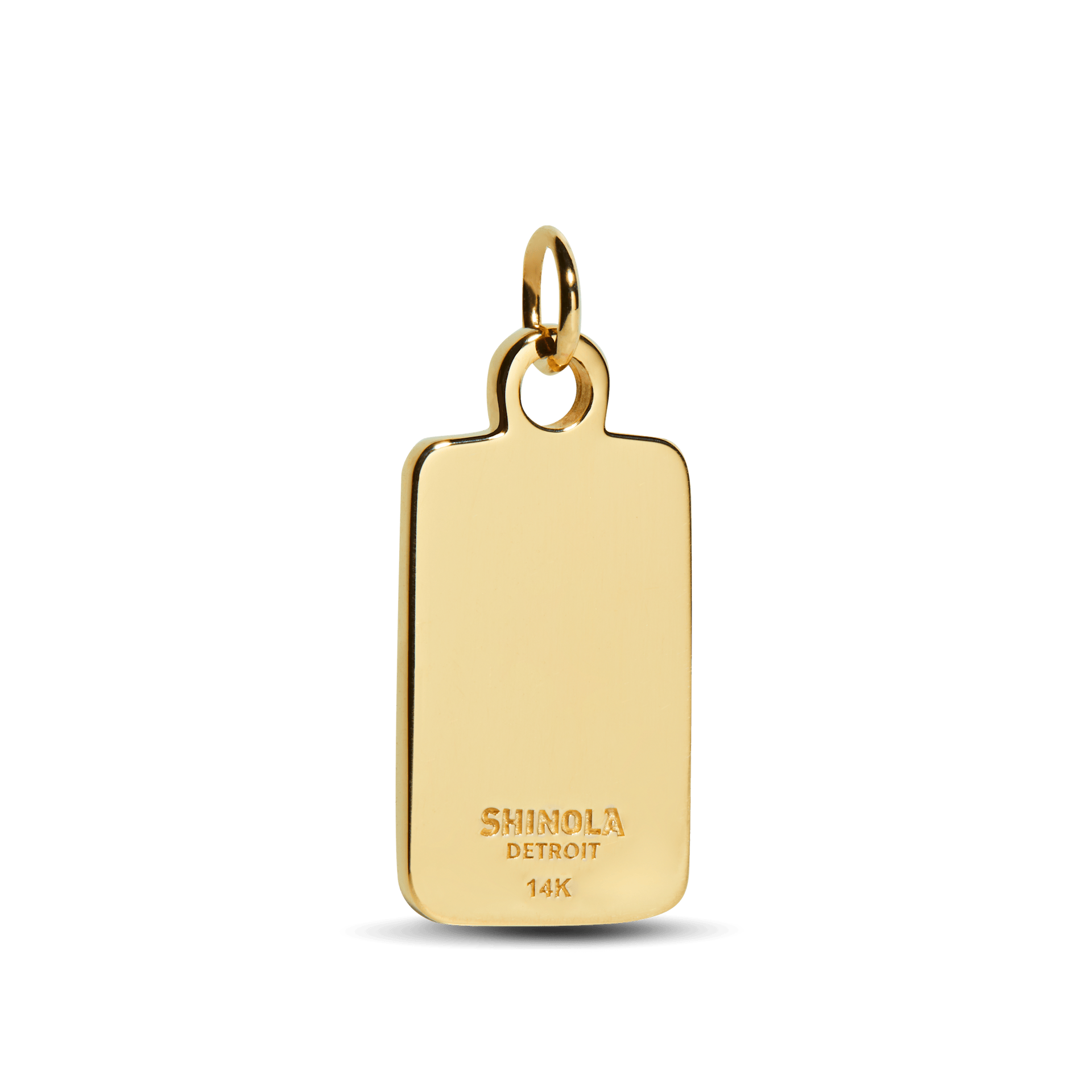 Shinola Women's Plaque Charm | 14k Gold | Plaque Charm Engravable