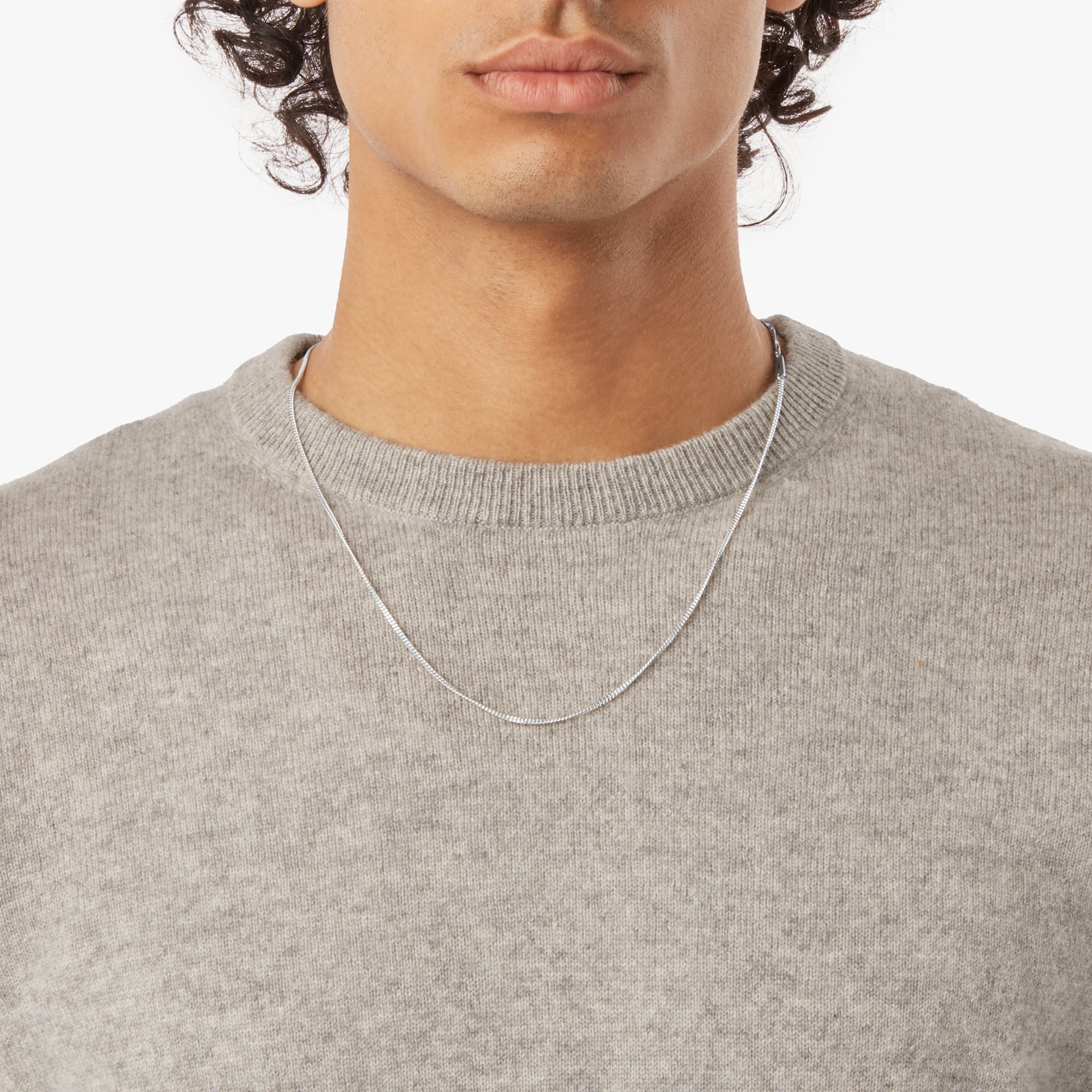 Simple chain men's necklace hot sale