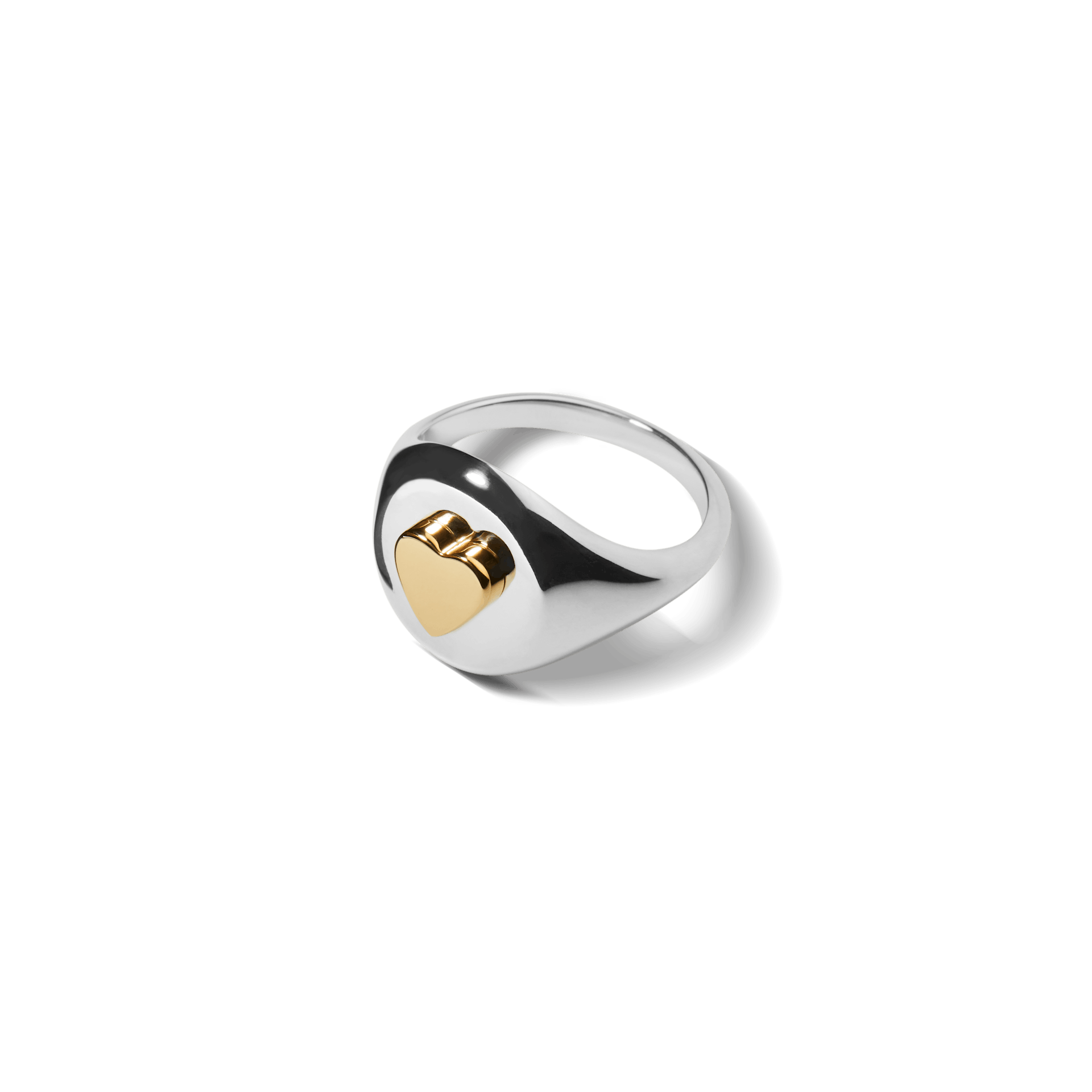 Heart Ring Two Tone 14k Gold & Sterling Silver Shinola® Detroit