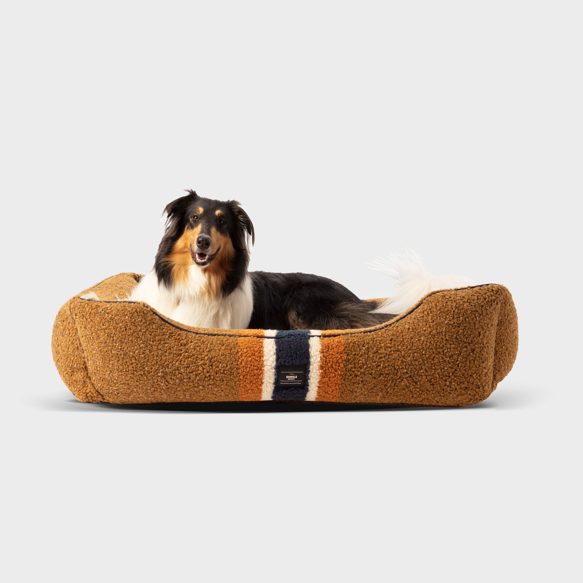 Shinola Pet Kuddle Bed Stripe Brown Shinola Detroit