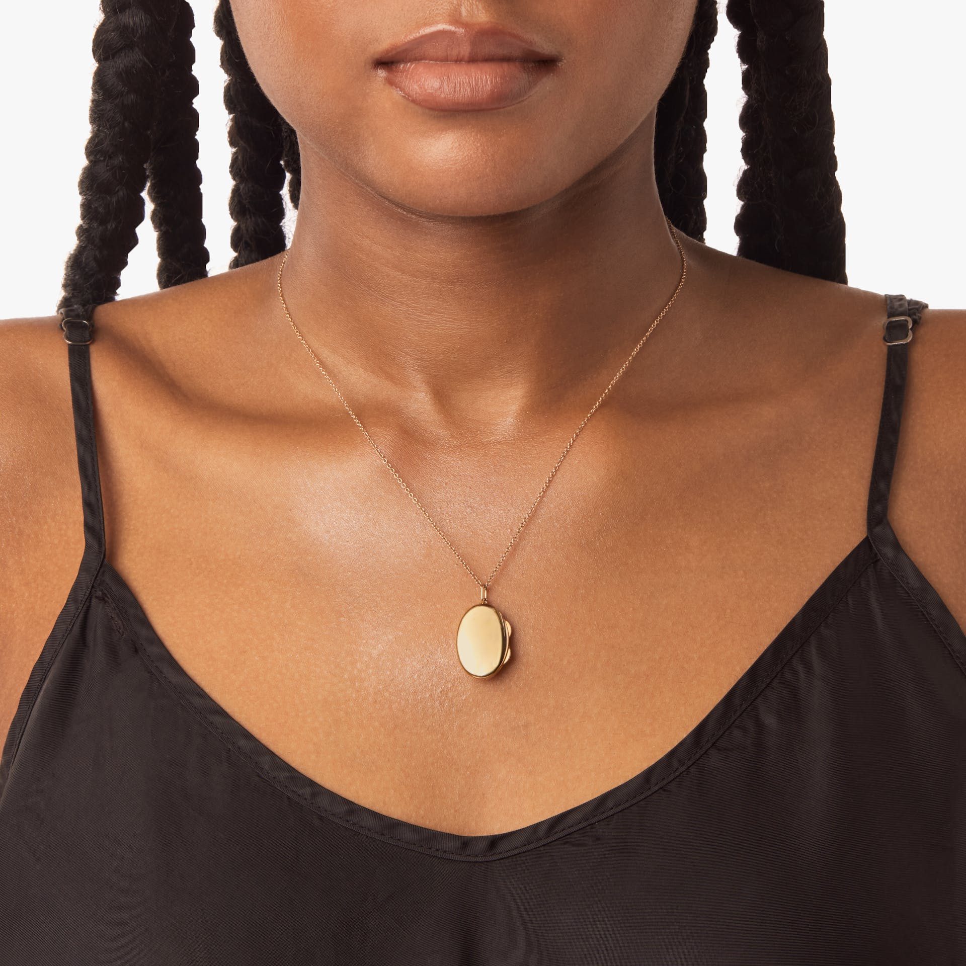 14 karat gold locket necklace top