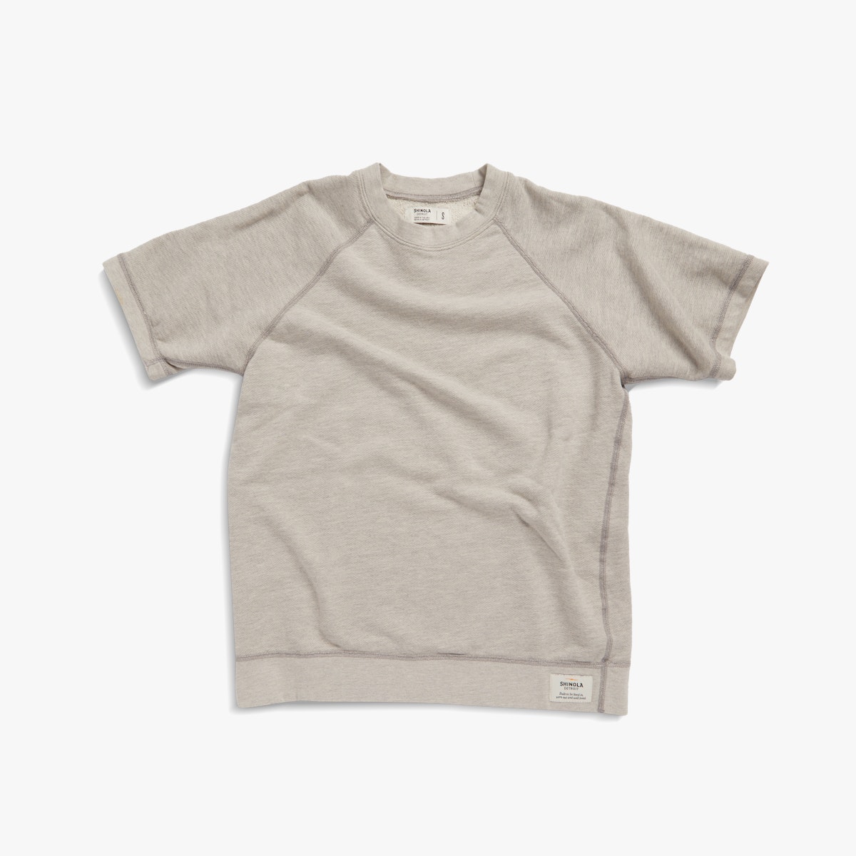 【CAYL】 stripe logo short sleeve / grey Short Sleeve Label Sweatshirt | Shinola