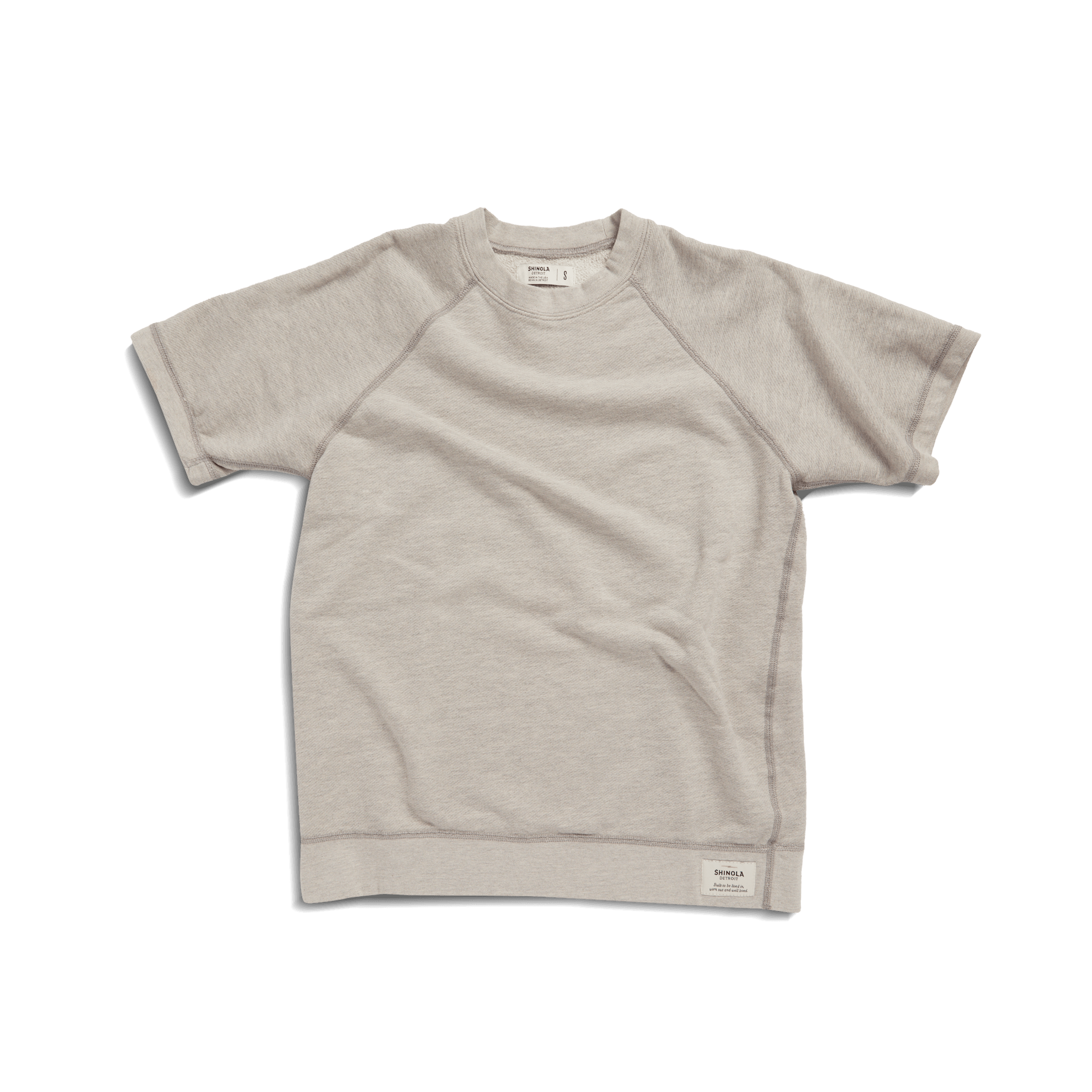 Short Sleeve Label Sweatshirt | Heather Gray
