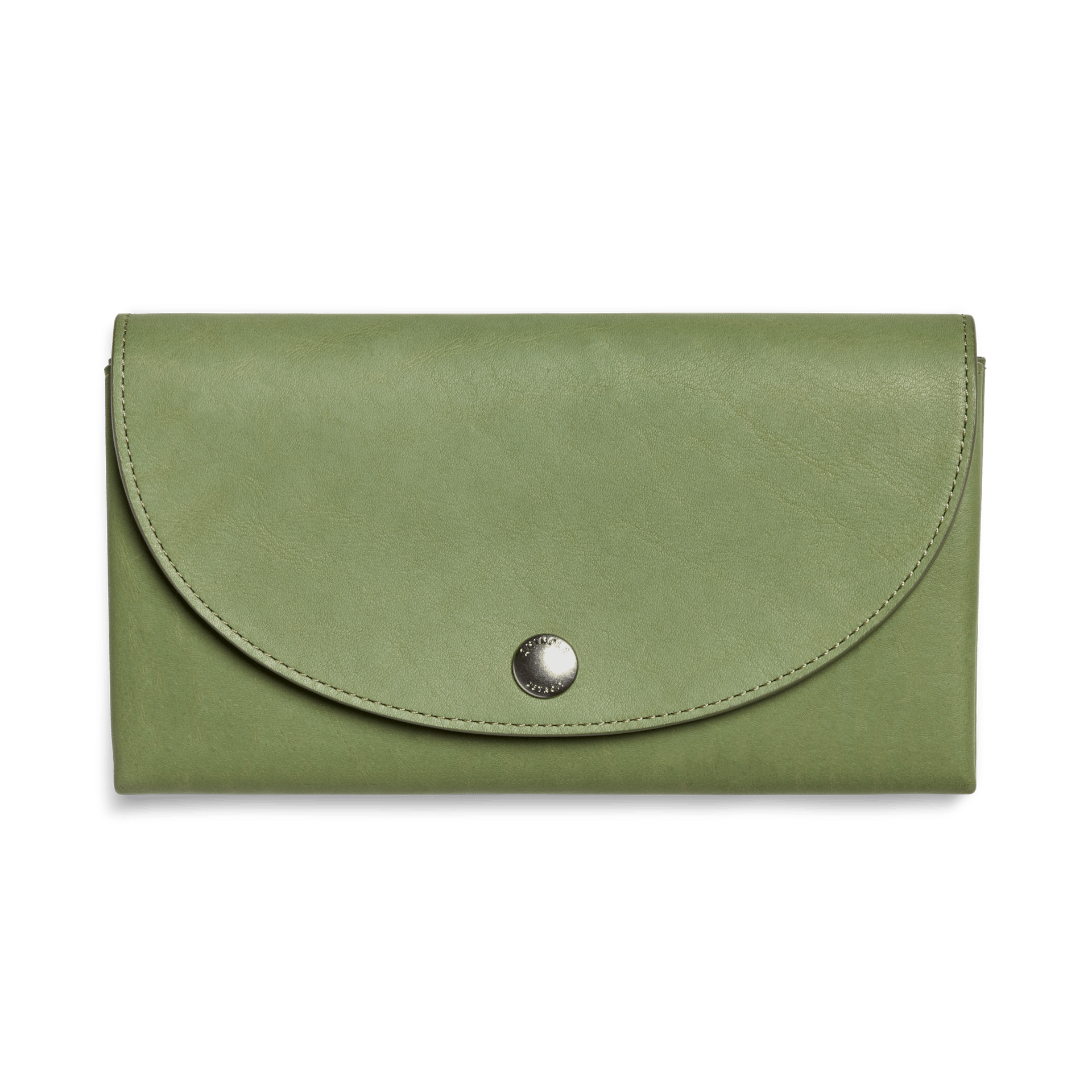 Shinola Birdy Large Snap Wallet In Eucalyptus Natural Leather