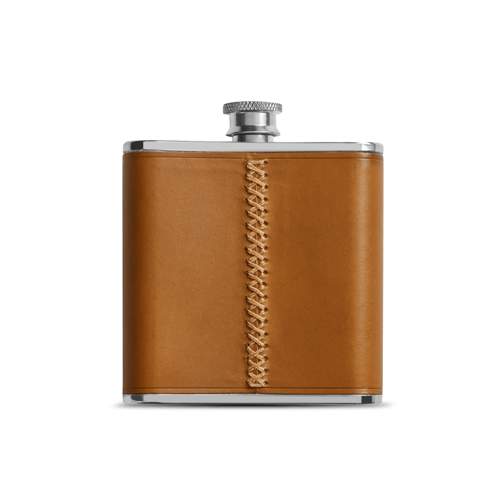 Leather Design Wrapped Stainless Steel Flask 