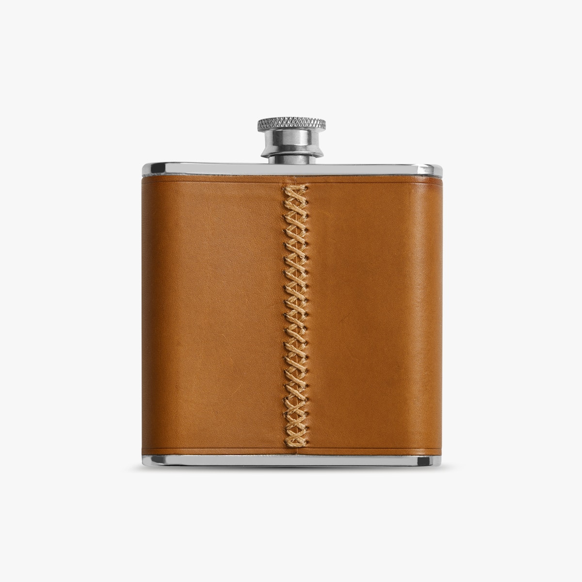 Leather Wrapped Flask with Brushed steel | Shinola® Detroit