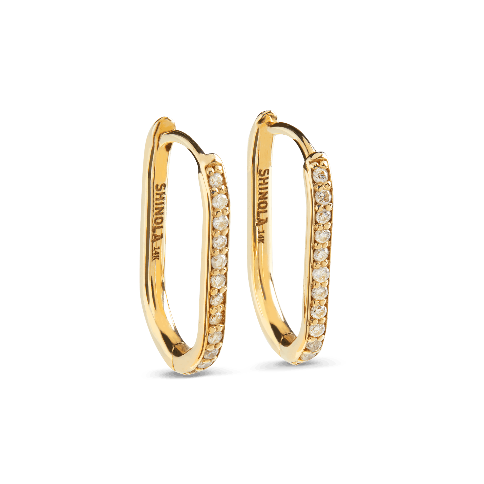 Classic Gold Oval Hoop Earrings