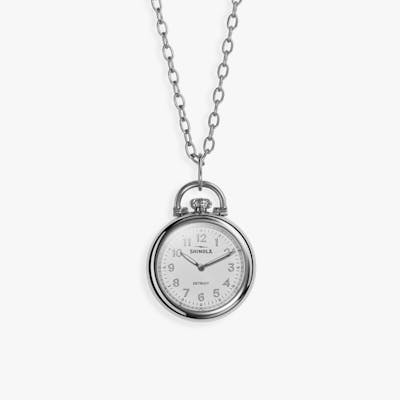 Personalized Silver Pocket Watch With Engraved Monogram