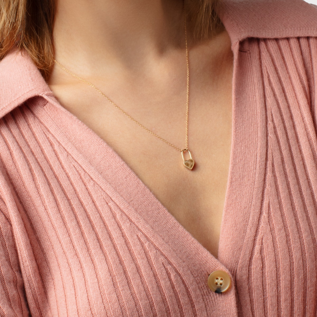 Shinola Women's Petoskey Heart Lock Pendant Necklace