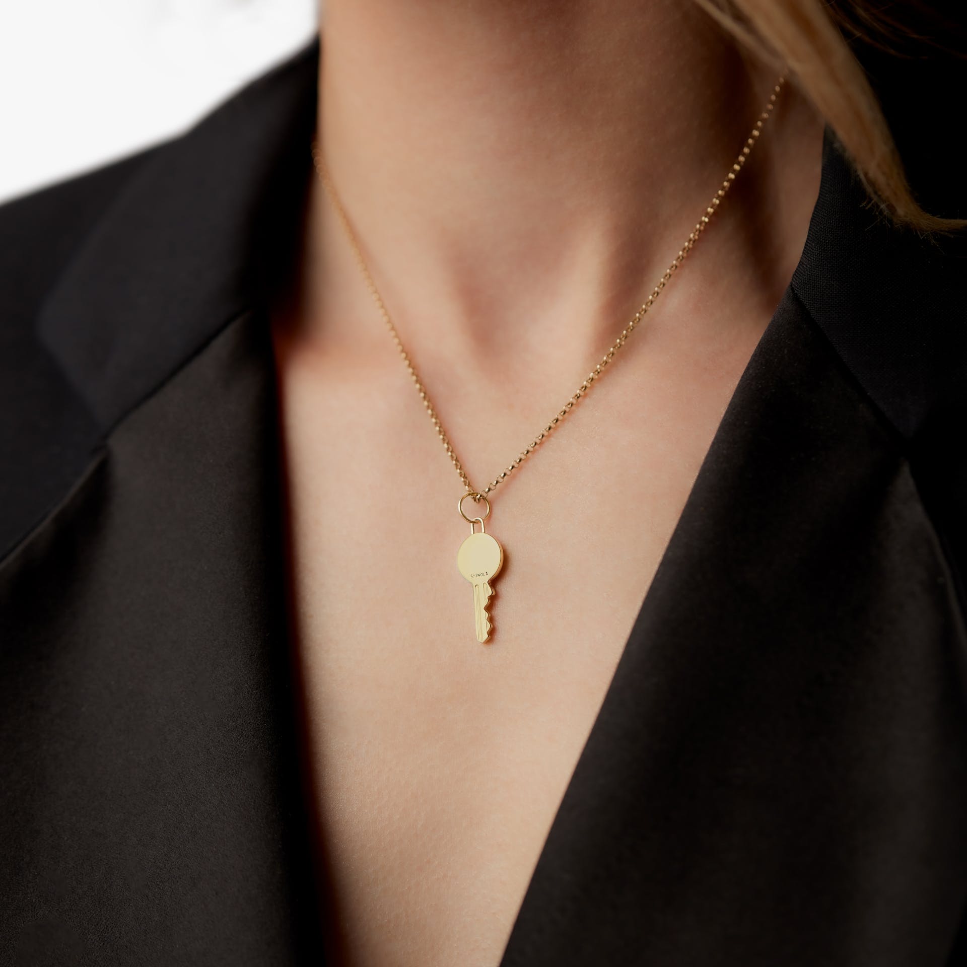 Gold key clearance charm necklace