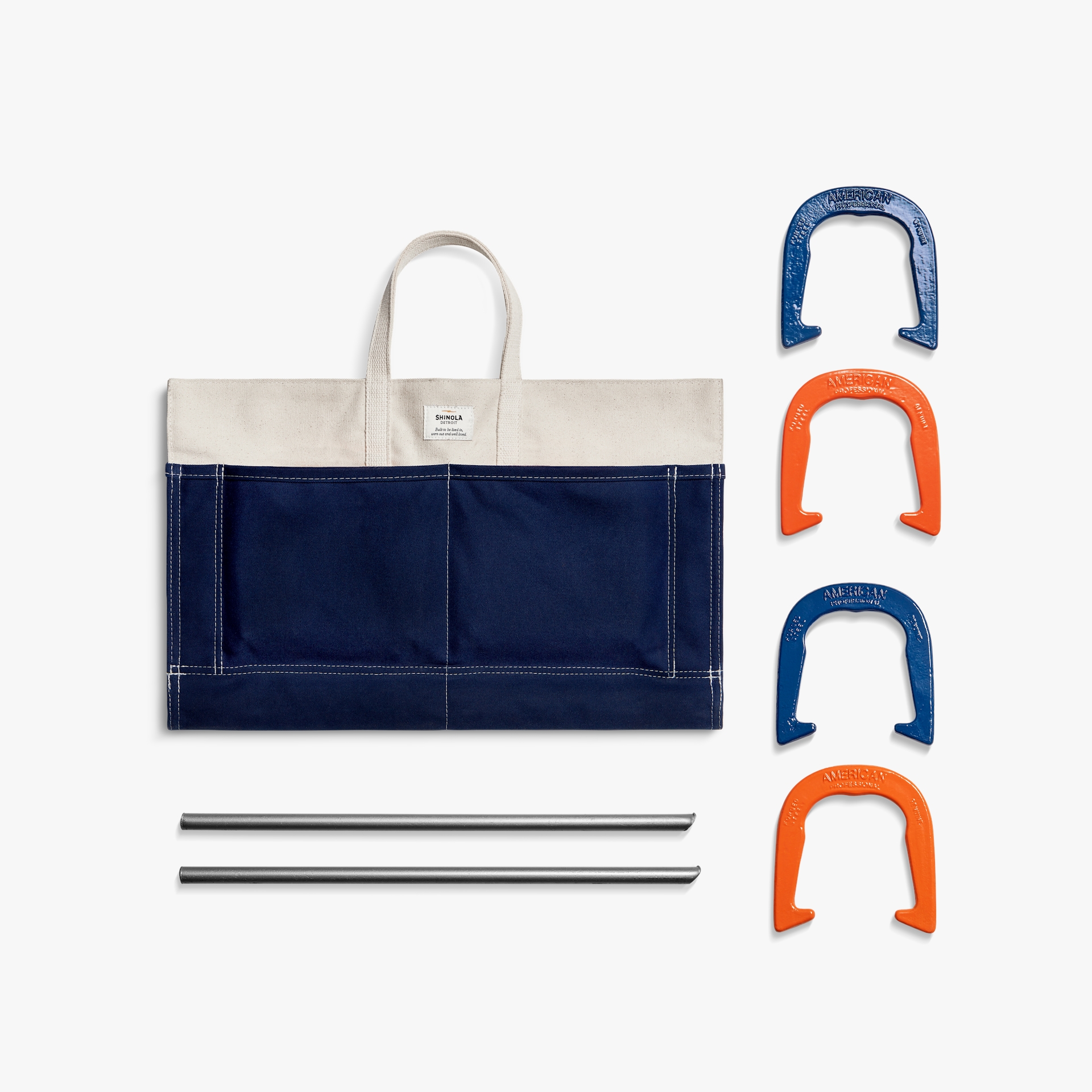 Shinola Horseshoes In Canvas Tote Shinola