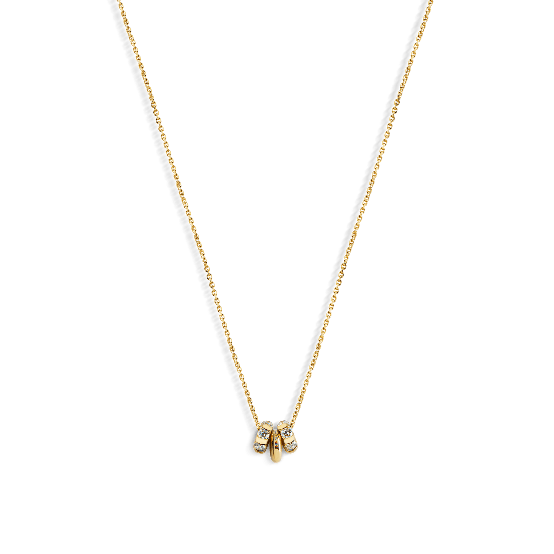 Diamond Rondelle Charm Necklace 