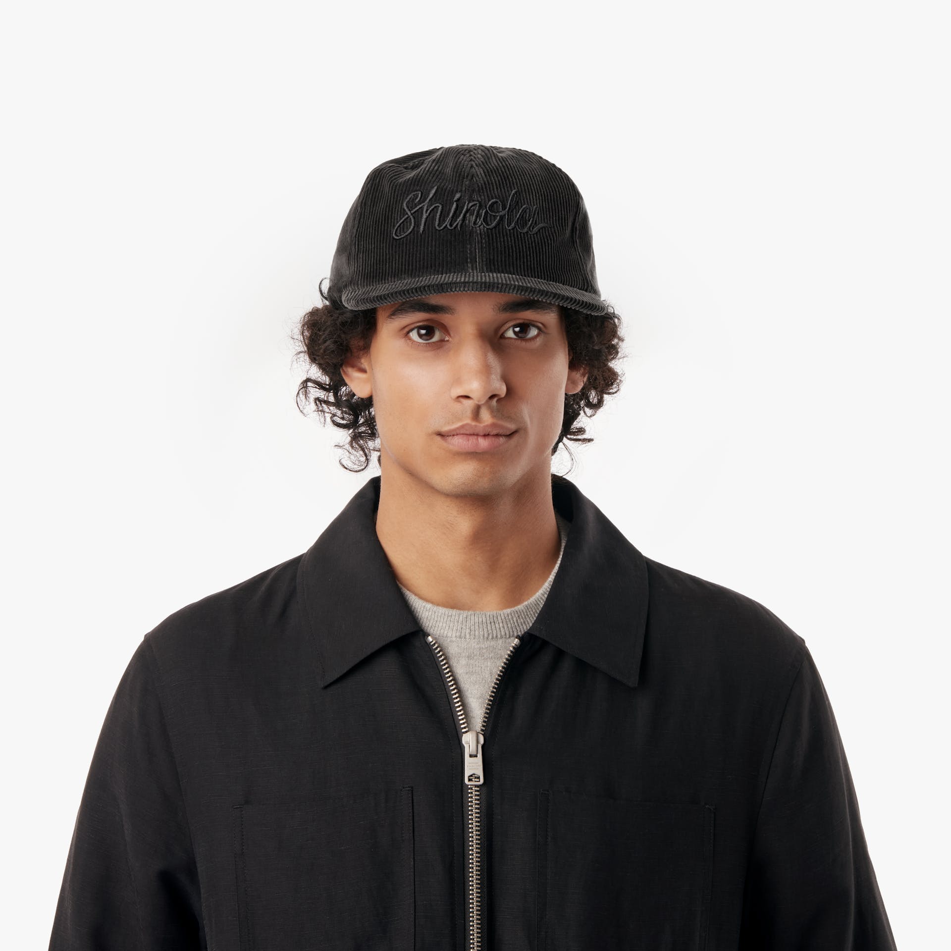 Corduroy Embroidered 6-Panel Hat