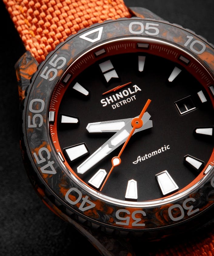Close-up of watch dial