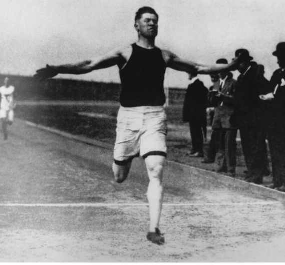 Jim Thorpe competing in track and field