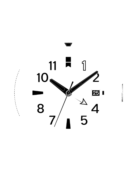 Black and white sketch of the Shinola Monster GMT