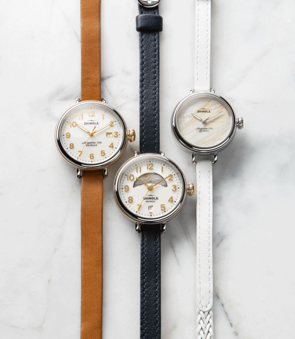 Collection of Shinola products rotating through